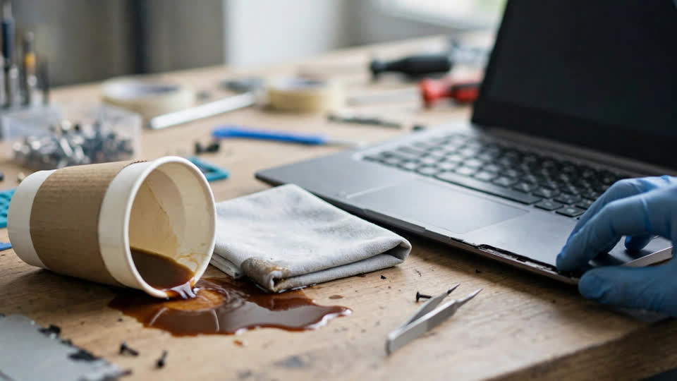 倒瀉咖啡同倒瀉清水，部機命運可以差好遠：手提電腦入水，液體種類點樣決定腐蝕快慢